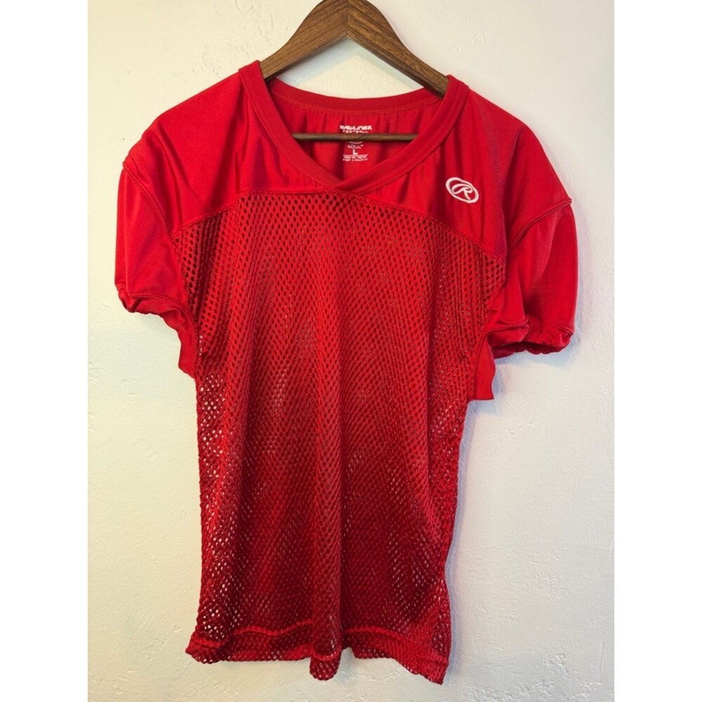 Rawlings Red Adult Football Jersey with White Logo